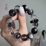 天然黑髮晶、黑幽靈、星輝骨幹、閃靈、銀曜石等組合