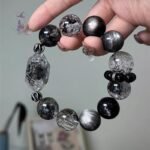 天然黑髮晶、黑幽靈、星輝骨幹、閃靈、銀曜石等組合：圖片 3